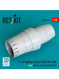   Reskit - F-16 Fighting Falcon (F100-PW-220) open exhaust nozzle for Kinetic kit (3D Printed)