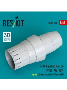   Reskit - F-16 Fighting Falcon (F100-PW-229) open exhaust nozzle for Tamiya kit (3D Printed)