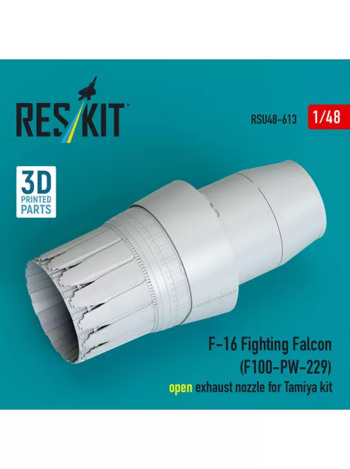 Reskit - F-16 Fighting Falcon (F100-PW-229) open exhaust nozzle for Tamiya kit (3D Printed)