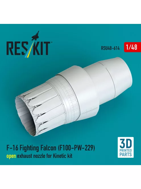 Reskit - F-16 Fighting Falcon (F100-PW-229) open exhaust nozzle for Kinetic kit (3D Printed)