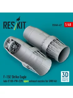   Reskit - F?15E Strike Eagle late (F100-PW-229) open exhaust nozzles for GWH kit (3D Printed)