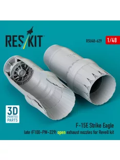   Reskit - F?15E Strike Eagle late (F100-PW-229) open exhaust nozzles for Revell kit (3D Printed)