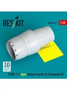   Reskit - JASDF F-2 open exhaust nozzle for Hasegawa kit (3D Printed)