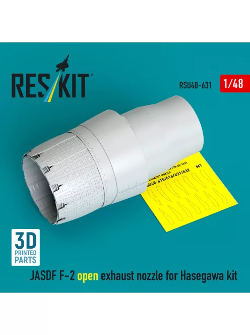 Reskit - JASDF F-2 open exhaust nozzle for Hasegawa kit (3D Printed)