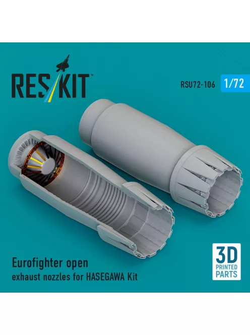 Reskit - Eurofighter open exhaust nozzles for Hasegawa kit (3D Printed)