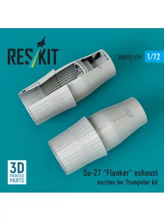   Reskit - Su-27 Flanker exhaust nozzles for Trumpeter kit (3D Printed)