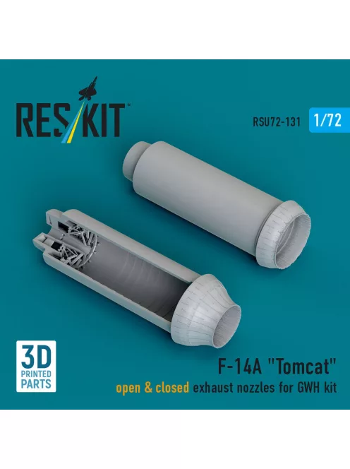 Reskit - F-14A Tomcat open & closed exhaust nozzles for GWH kit (3D Printed)