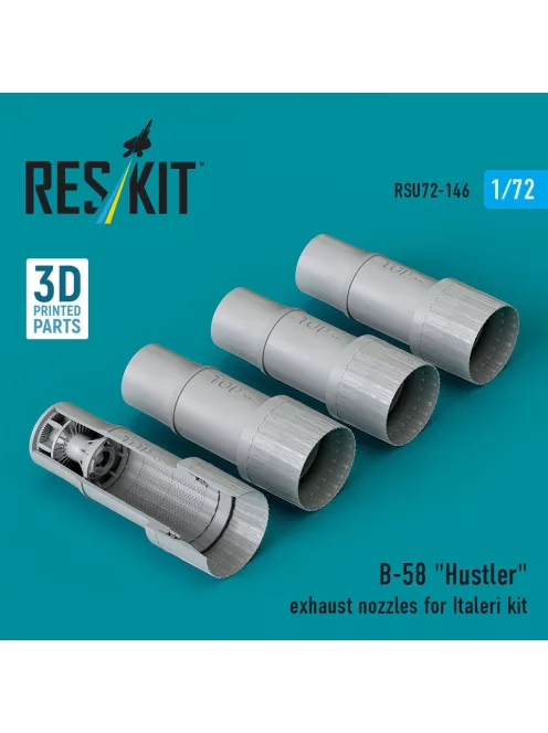 Reskit - B-58 Hustler exhaust nozzles for Italeri kit (3D Printed)