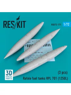  Reskit - Rafale fuel tanks RPL 701 (1250L) (3 pcs) (3D Printed)
