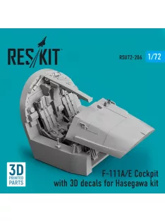   Reskit - F-111A/E Cockpit with 3D decals for Hasegawa kit (3D Printed)