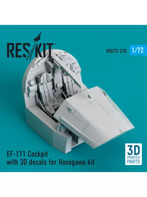 Reskit - EF-111 Cockpit with 3D decals for Hasegawa kit (3D Printed)