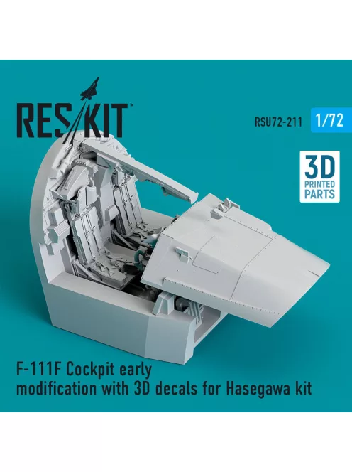 Reskit - F-111F Cockpit early modification with 3D decals for Hasegawa kit (3D Printed)