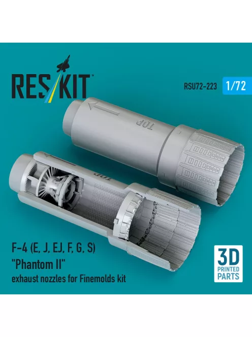Reskit - F-4 (E J EJ F G S) Phantom II exhaust nozzles for Finemolds kit (3D Printed)