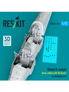   Reskit - Rafale B cockpit (Basic edition with 3D decals) for HobbyBoss kit (3D Printed)