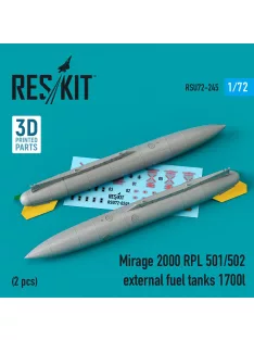   Reskit - Mirage 2000 RPL 501/502 external fuel tanks 1700lt (2 pcs) (3D Printed)
