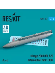   Reskit - Mirage 2000 RPL 522 external fuel tank 1300lt (3D Printed)