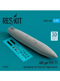   Reskit - 480 gallon FPU-11 fuel tank for F/A-18 (E,F,G) Super Hornet (1 pcs) (3D Printed)