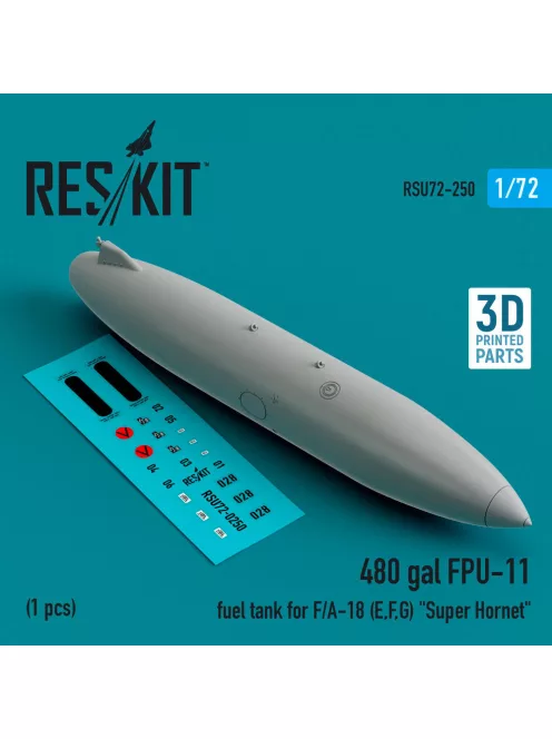 Reskit - 480 gallon FPU-11 fuel tank for F/A-18 (E,F,G) Super Hornet (1 pcs) (3D Printed)