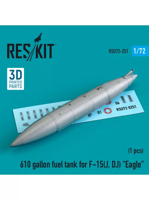 Reskit - 610 gallon fuel tank for F-15(J DJ) Eagle (3D Printed)