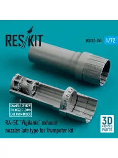   Reskit - RA-5C Vigilante exhaust nozzles late type for Trumpeter kit (3D Printed)