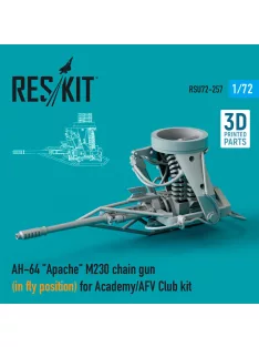   Reskit - AH-64 Apache M230 chain gun (in fly position) for Academy / AFV Club kit (3D Printed)