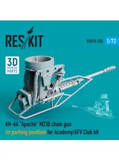  Reskit - AH-64 Apache M230 chain gun (in parking position) for Academy / AFV Club kit (3D Printed)