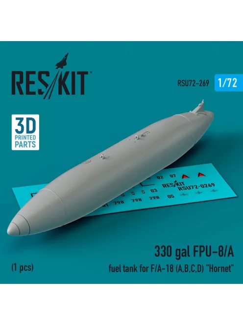 Reskit - 330 gal FPU-8/A fuel tank for F/A-18 (A,B,C,D) Hornet (1 pcs) (3D printed)