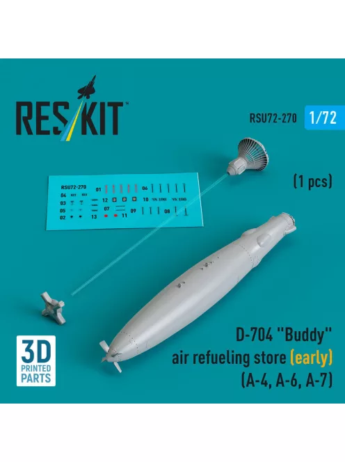 Reskit - D-704 Buddy air refueling store (early) (1 pcs) (A-4 A-6 A-7) (3D Printed)