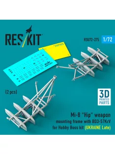   Reskit - Mi-8 Hip weapon mounting frame with BD3-57KrV for Hobby Boss kit (UKRAINE Late) (2 pcs) (3D Printed)