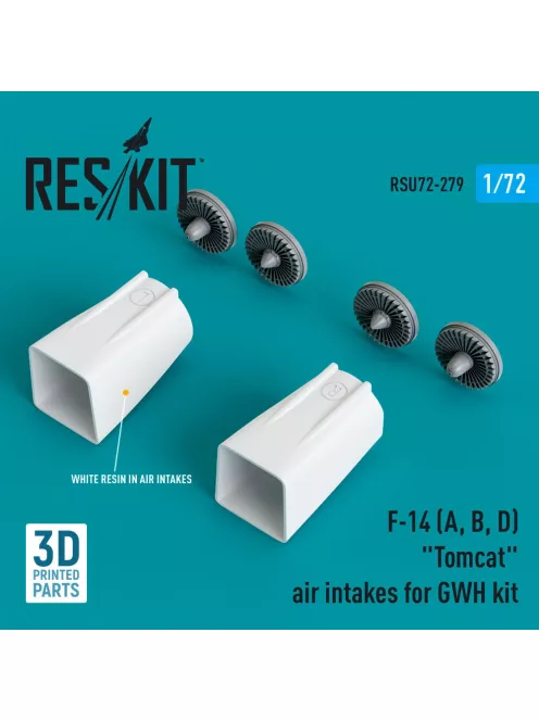 Reskit - F-14(A B D) Tomcat air intakes for GWH kit (3D Printed)