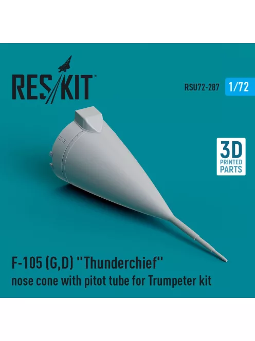 Reskit - F-105 (G,D) Thunderchief nose cone with pitot tube for Trumpeter kit (3D Printed)