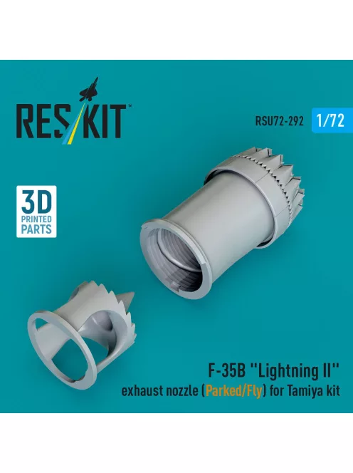 Reskit - F-35B Lightning II exhaust nozzle (Parked/Fly) for Tamiya kit (3D printed)