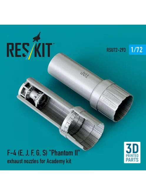 Reskit - F-4 (E, J, F, G, S) Phantom II exhaust nozzles for Academy kit (3D Printed)