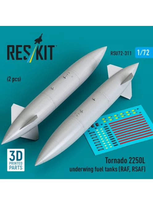 Reskit - Tornado 2250L underwing fuel tanks (RAF RSAF) (2 pcs) (3D Printed)