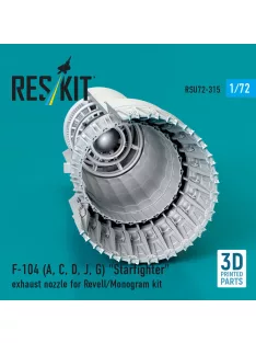   Reskit - F-104 (A C D J G) Starfighter exhaust nozzle for Revell/Monogram kit (3D Printed)