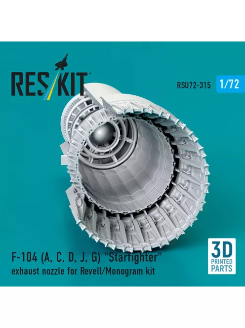Reskit - F-104 (A C D J G) Starfighter exhaust nozzle for Revell/Monogram kit (3D Printed)