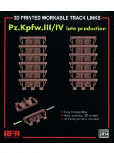   Rye Field Model - Panzer III / IV late workable tracks (3D printed)