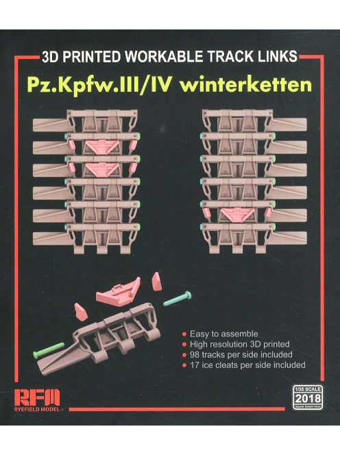 Rye Field Model - Tracks for Pz.III/IV Winterketten (3D printed)