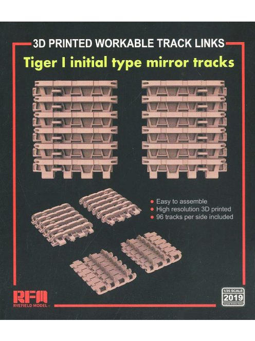 Rye Field Model - Tracks forTiger I initial type mirror (3D printed)