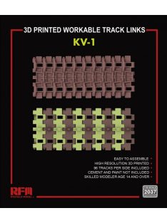 Rye Field Model - 3D printed  Workable track links for KV-1