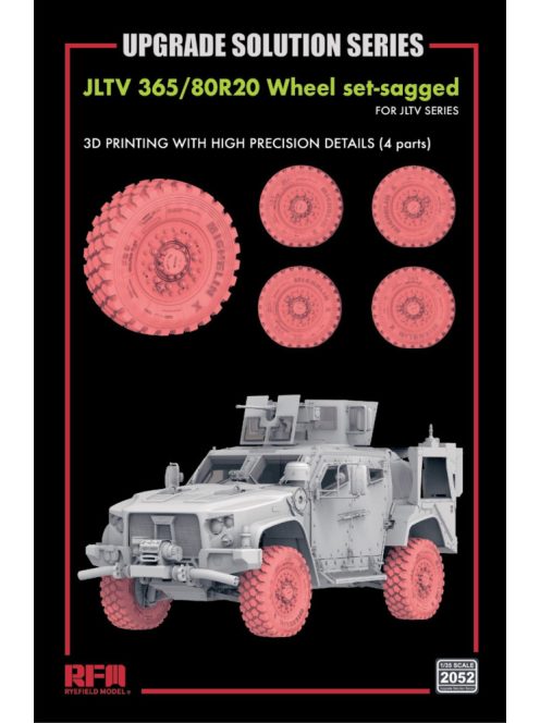 Rye Field Model - JLTV 365/80R20 Wheel set-sagged for JLTV series