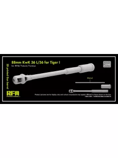   Rye Field Model - 3D print.Gun barrel 88mm KwK 36 L/56 for Tiger I