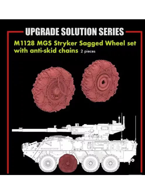 Rye Field Model - M1128 MGS Stryker Sagg.Wheel set w/anti-skid chain