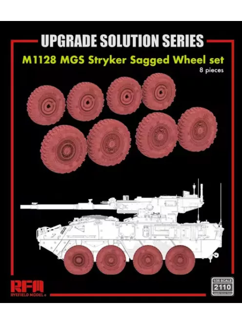 Rye Field Model - M1128 MGS Stryker Sagged Wheel set 8 pcs.