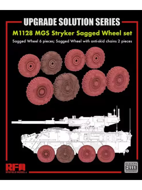 Rye Field Model - M1128 MGS Stryker Sagged Wheel set 6+2 pcs.