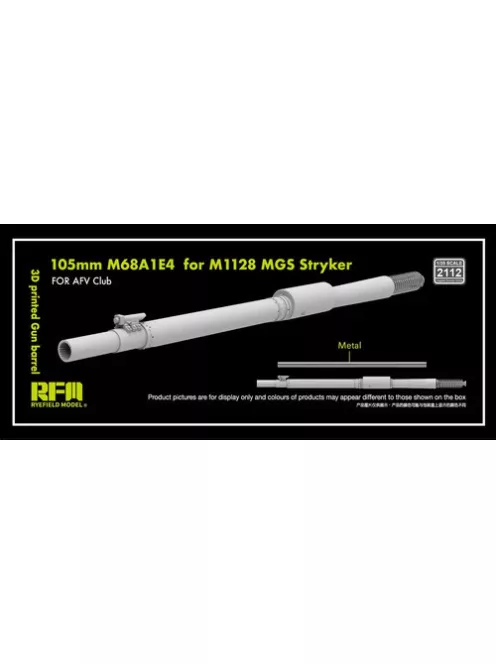 Rye Field Model - 3D print.Gun barrel 105mm M68A1E4 f.M1128 MGS