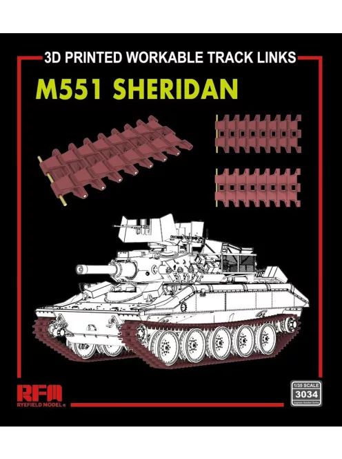 Rye Field Model - M551 Sheridan Workable Track Links