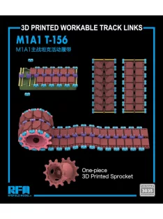   Rye Field Model - 3D Printed work. tracks T-156 w/One-piece Sprocket