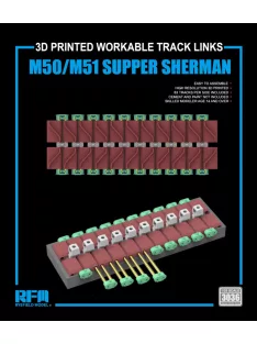   Rye Field Model - M50/M51 Super Sherman workable tracks (3D printed)