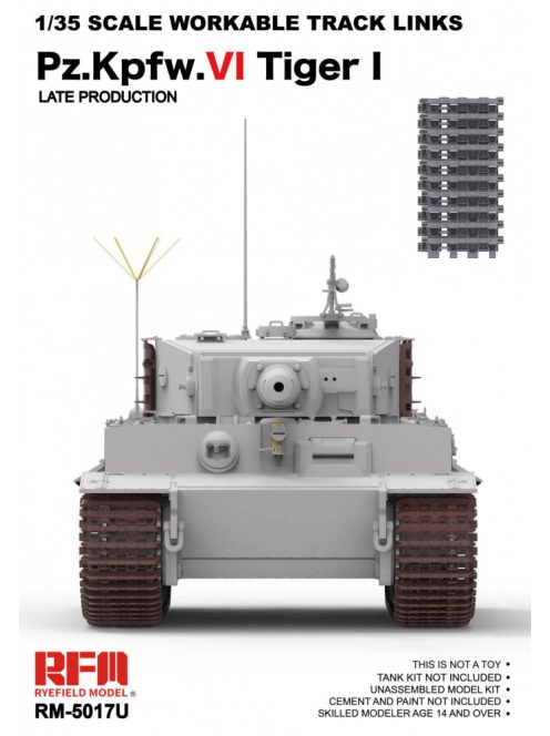 Rye Field Model - Workable track links for Tiger I late
